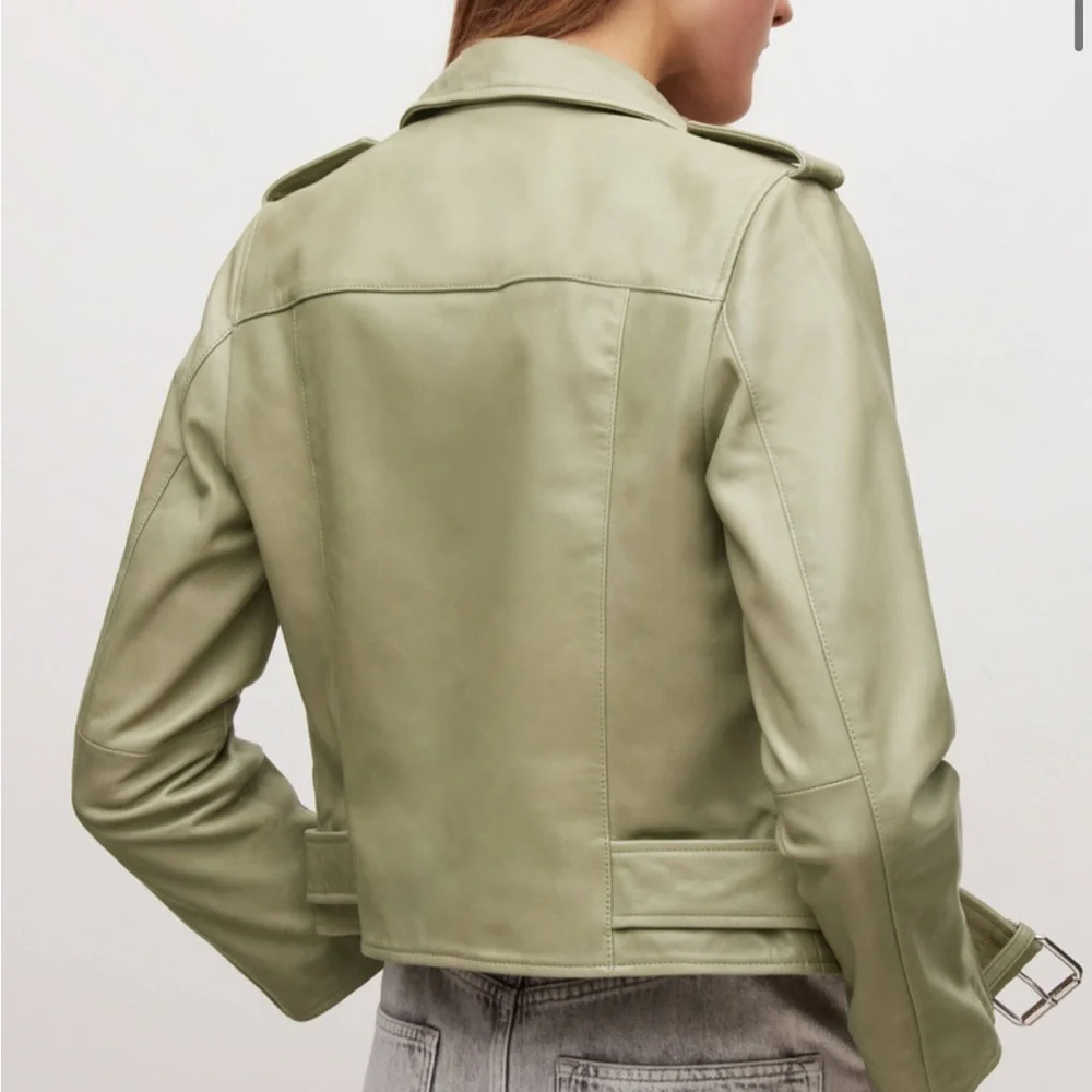 Allsaints Balfern Leather Biker Jacket - Picture 3 of 8